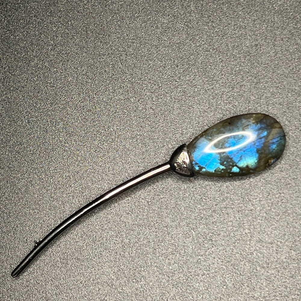 Emporio Armani Labradorite vintage stone brooch! The stone is beautiful!